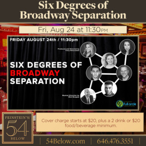 SIX DEGREES OF BROADWAY SEPARATION Comes to Feinstein's/54 Below Next Month 
