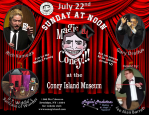 MAGIC AT CONEY!!! Announces Guests for The Sunday Matinee 7/22 Image