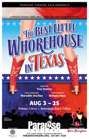 THE BEST LITTLE WHOREHOUSE IN TEXAS Comes to Paradise Theatre 
