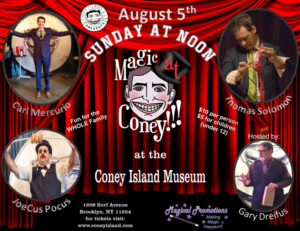 MAGIC AT CONEY!!! The Sunday Matinee Announces Special Guests for 8/5 Image