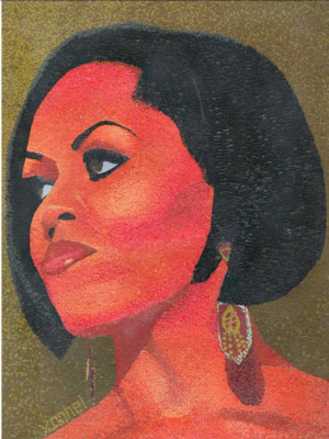 Art Bureau Mosaic Portrait Of Michelle Obama Is On View In Harlem By Artist Lennox Commissiong At Dwyer For Harlem Week 
