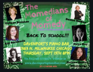 THE MOMEDIANS OF MOMEDY Come to Davenport's 9/13 