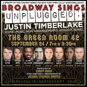 Jelani Alladin, Ben Fankhauser, and More to Feature In BROADWAY SINGS JUSTIN TIMBERLAKE: UNPLUGGED Image
