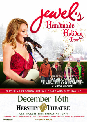 Jewel's 2018 HANDMADE HOLIDAY TOUR To Visit Hershey Theatre  Image