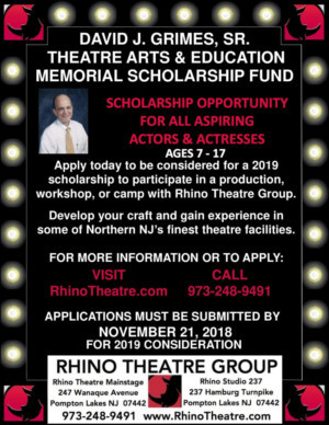 Theater Scholarship Opportunity Announced At Rhino Theatre  Image