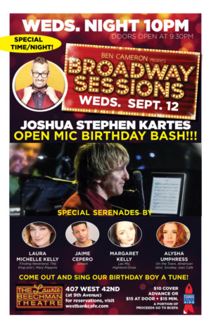 Laura Michelle Kelly, Alysha Umphress & More Celebrate Musical Director Joshua Stephen Kartes At Broadway Sessions Tomorrow 