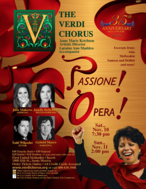 The Verdi Chorus 35th Anniversary Season Ends with PASSIONE! OPERA! Image