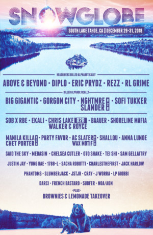 Artist Lineup Announced For 8th Annual SNOWGLOBE MUSIC FESTIVAL Image