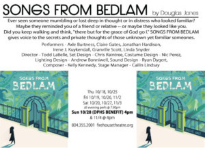 Firehouse And Daily Planet Announce Partnership For SONGS FROM BEDLAM Image