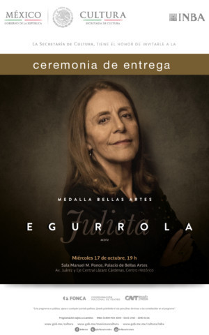 Por Sus Aportaciones A Las Artes Escénicas En México, Julieta Egurrola Recibirá La Medalla Bellas Artes 
