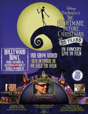 Third Performance Added 25th Anniversary Of THE NIGHTMARE BEFORE CHRISTMAS Image