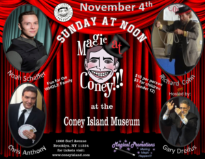 Magic At Coney!!! Announces Special Guests for The Sunday Matinee, 11/4 