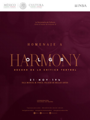 Homenaje A Olga Harmony, Decana De La Crítica Teatral En México Image