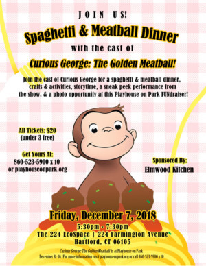 Spaghetti And Meatball Dinner Features The Cast Of Playhouse On Park's CURIOUS GEORGE  Image