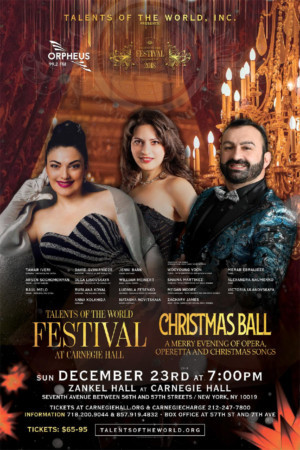 Talents Of The World First International Festival Comes to Carnegie Hall Next Week Image