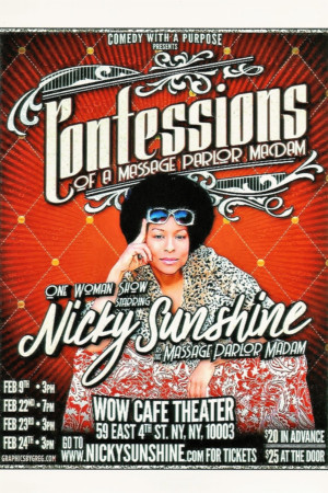 Actress and Comic Nicky Sunshine Presents CONFESSIONS at WOW Cafe Theater  Image