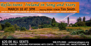 Cent. Stage Co. Hosts REFLECTIONS: IRELAND IN SONG AND STORY 