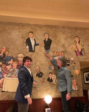 Jon Bon Jovi Signs Caricature At The Palm In Las Vegas Image