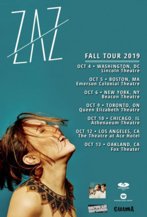 Recording Artist Zaz On Tour In North America  Image