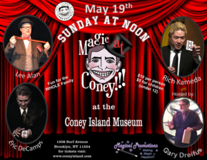 Performers Announced For MAGIC AT CONEY!!! - The Sunday Matinee, May 19  Image