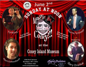 Performers Announced For MAGIC AT CONEY!!! The Sunday Matinee, June 2 Image
