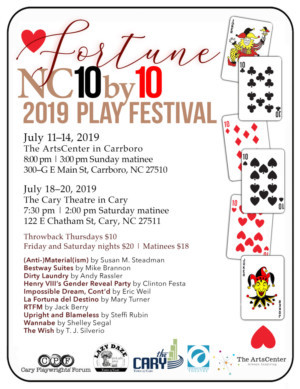 Cary Playwrights' Forum & OdysseyStage Host 10-Minute Play Festival 