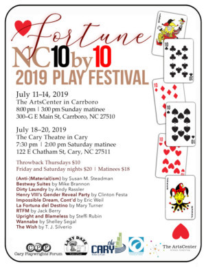 Cary Playwrights' Forum & OdysseyStage Host 10-Minute Play Festival  Image