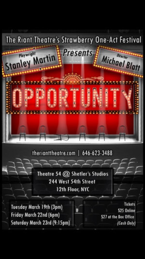 OPPORTUNITY Comes to The Strawberry Theatre Festival  Image