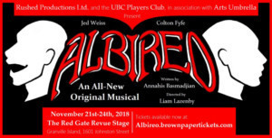 Rushed Productions Presents The World Premiere Of ALBIREO A New Musical Image