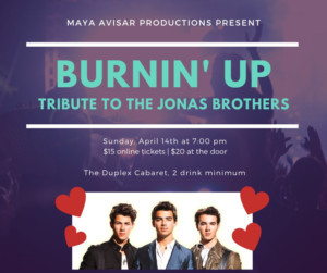 Maya Avisar And Friends In BURNIN' UP: TRIBUTE TO THE JONAS BROTHERS At The Duplex 