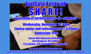 Share New Work at FailSafe Festival's SHARE! Image