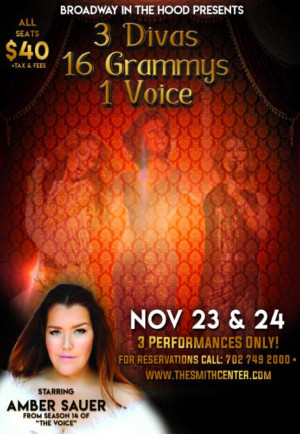 Amber Sauer To Headline At The Smith Center Thanksgiving Weekend In 3 DIVAAS, 16 GRAMMYS, 1 VOICE Image