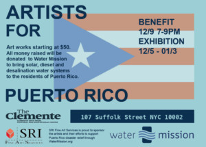 ARTISTS FOR PUERTO RICO Benefit Set for The Clemente This December 