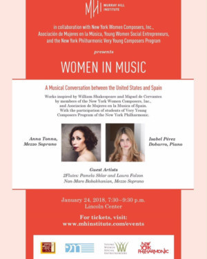 Women In Music Concert: A Musical Dialogue Between the United States and Spain at the Bruno Walter Auditorium at Lincoln Center  Image