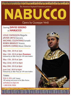 NABUCCO Coming Off-Broadway This May Starring Baritone David Serero In Title Role 