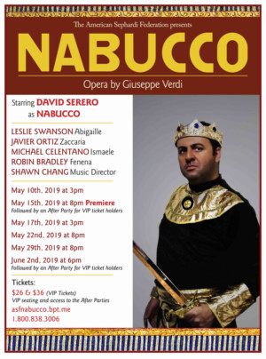 NABUCCO Coming Off-Broadway This May Starring Baritone David Serero In Title Role Image