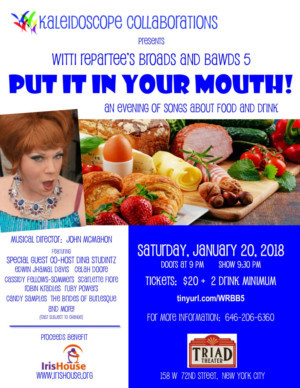 Witti Repartee Brings Bawds and Broads with PUT IT IN YOUR MOUTH Image