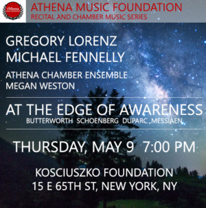 Athena Music Foundation Presents Tenor Gregory Lorenz, Pianist Michael Fennelly, And The Athena Chamber Ensemble 