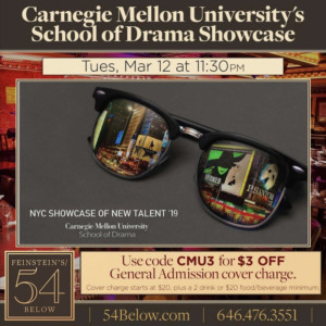 Carnegie Mellon School Of Drama Class To Showcase Talent at 54 Below 