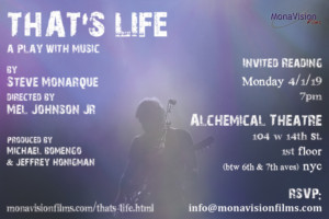 Industry Reading Of THAT'S LIFE By Steve Monarque To Be Directed By Mel Johnson Jr. Image
