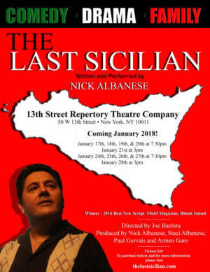 Nick Albanese's THE LAST SICILIAN Heads to NYC this January Image