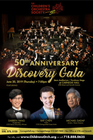 Ray Chen Joins The Children's Orchestra Society For 50th Anniversary Gala Image
