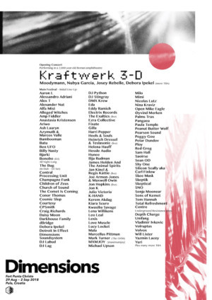 Dimensions Festival Announce First Wave Artists Including KRAFTWERK, Helena Hauff, Moodymann, and More Image