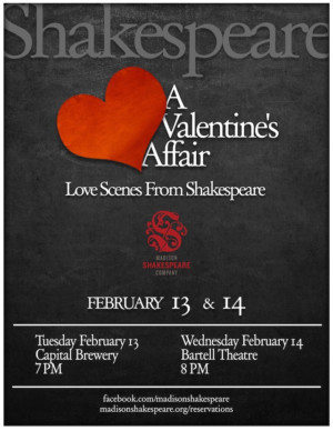 Spend Valentine's Day With Shakespeare's Greatest Lovers and One Horrible Monster at Bartell Theatre  Image