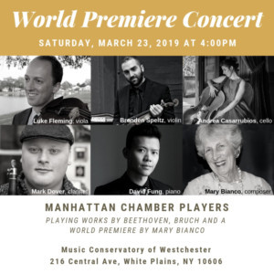 Music Conservatory Of Westchester Presents Concert Debut Of Composition By Mary L. Bianco With Manhattan Chamber Players 
