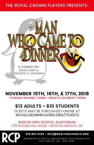 Royal Crown Players Presents THE MAN WHO CAME TO DINNER Image