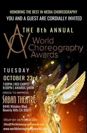 8th Annual World Choreography Awards to Be Held Oct 23 Image