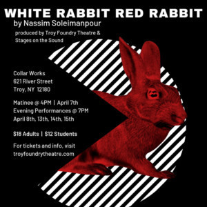Troy Foundry Theatre Announces April Productions of WHITE RABBIT RED RABBIT 