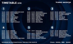 Schedule Announced for Time Warp 2018 