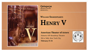 HENRY V Goes Once More Unto The Breach At The ATA  Image